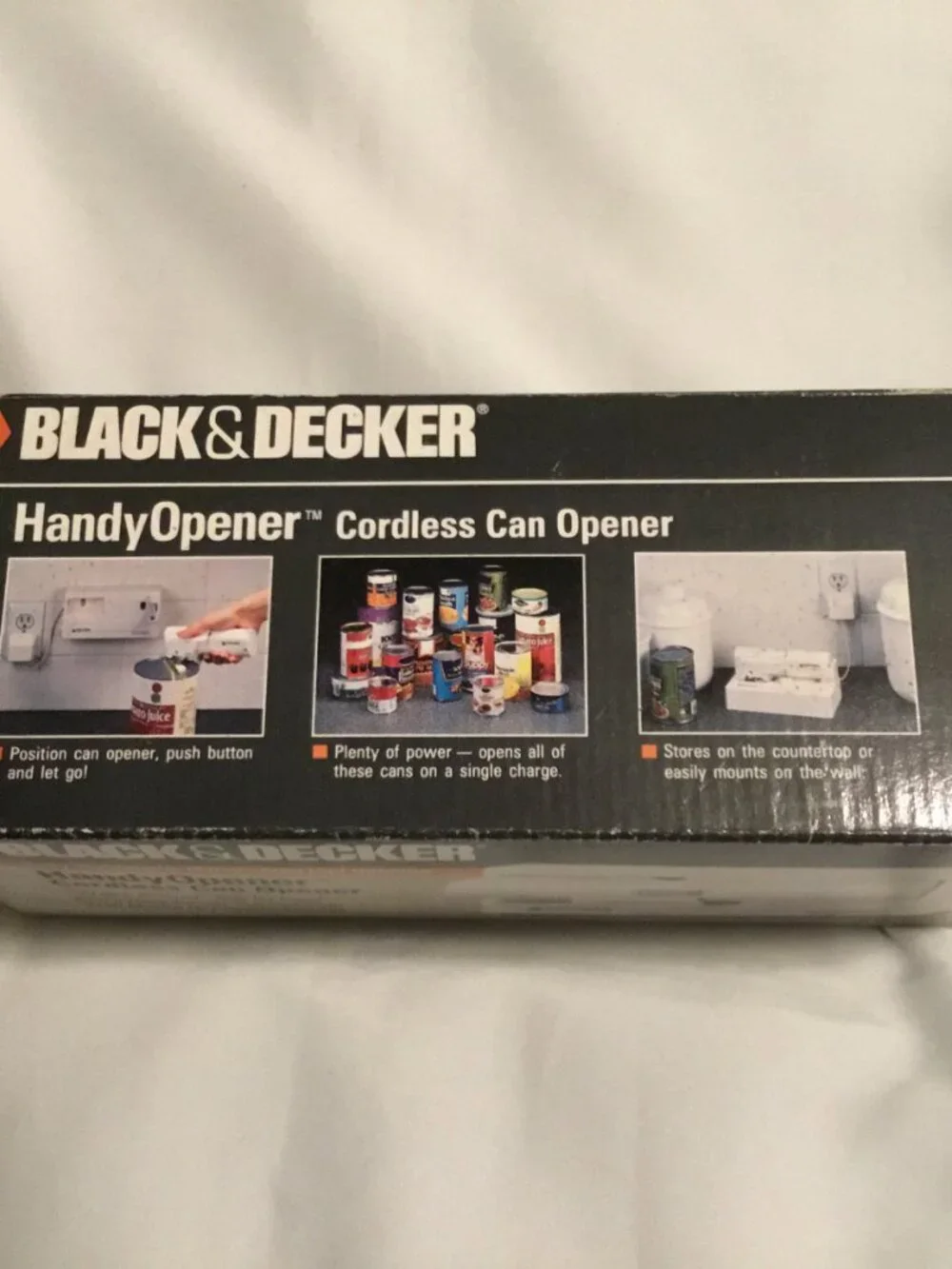 Black & Decker Handy Opener Cordless Can Opener KEC160B Vintage Spacemaker NIB